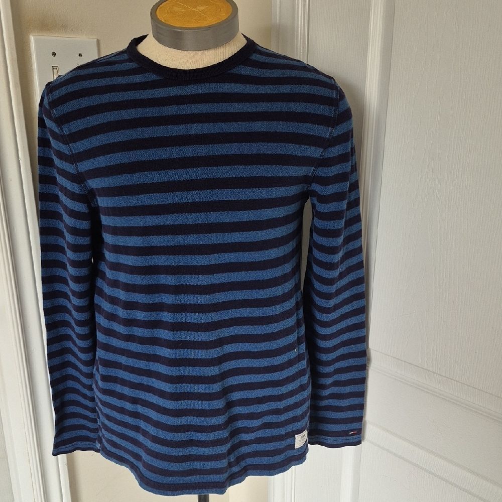 Tommy Hilfiger Navy and Red Striped Shirt